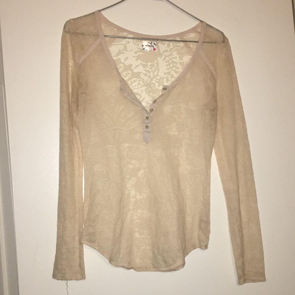 Free People Lace Shirt